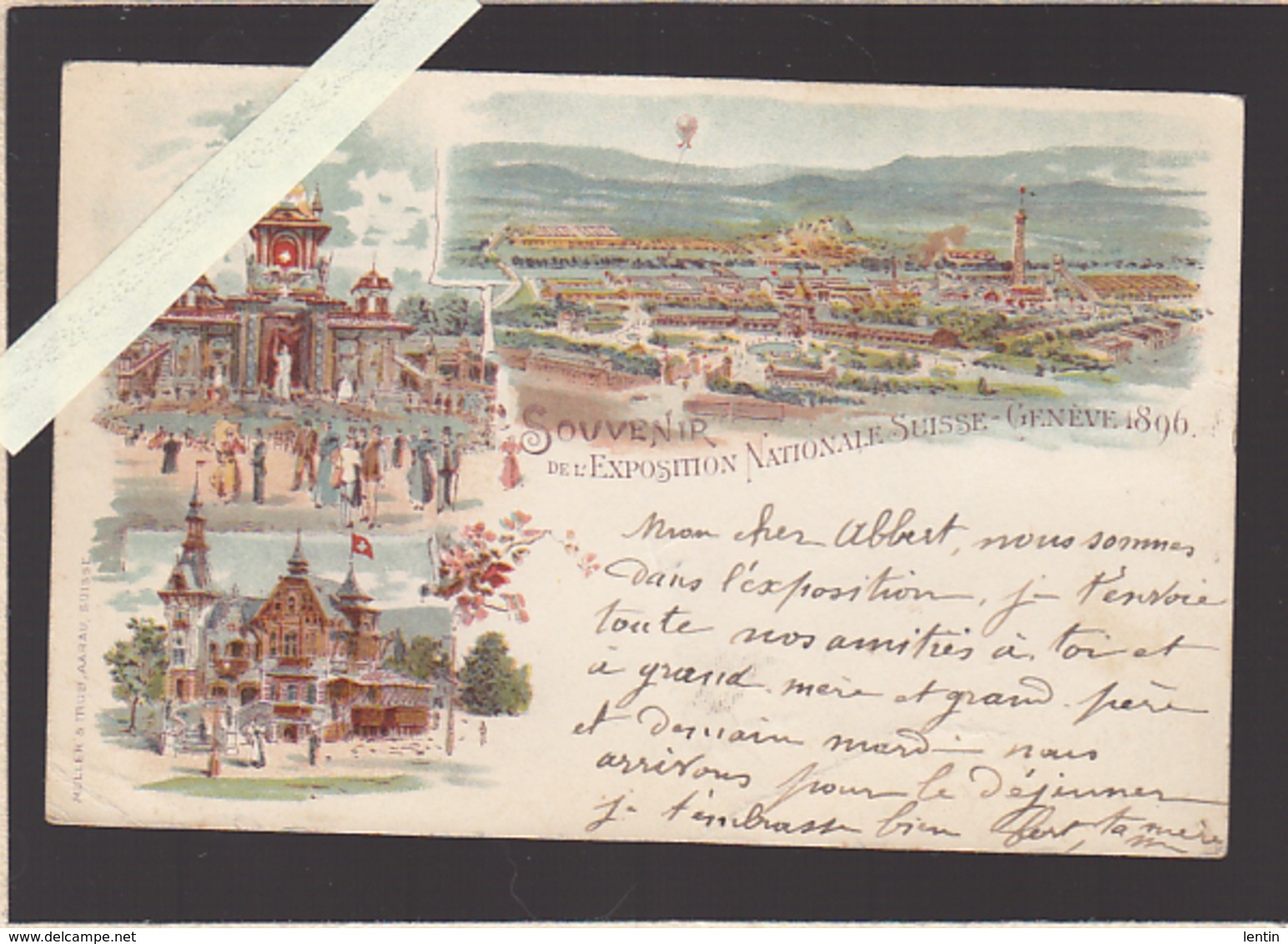 Suisse / Geneve / Exposition 1896 / Chromolitho Muller & Trub / Cachet Exposition / Voir état - Genève