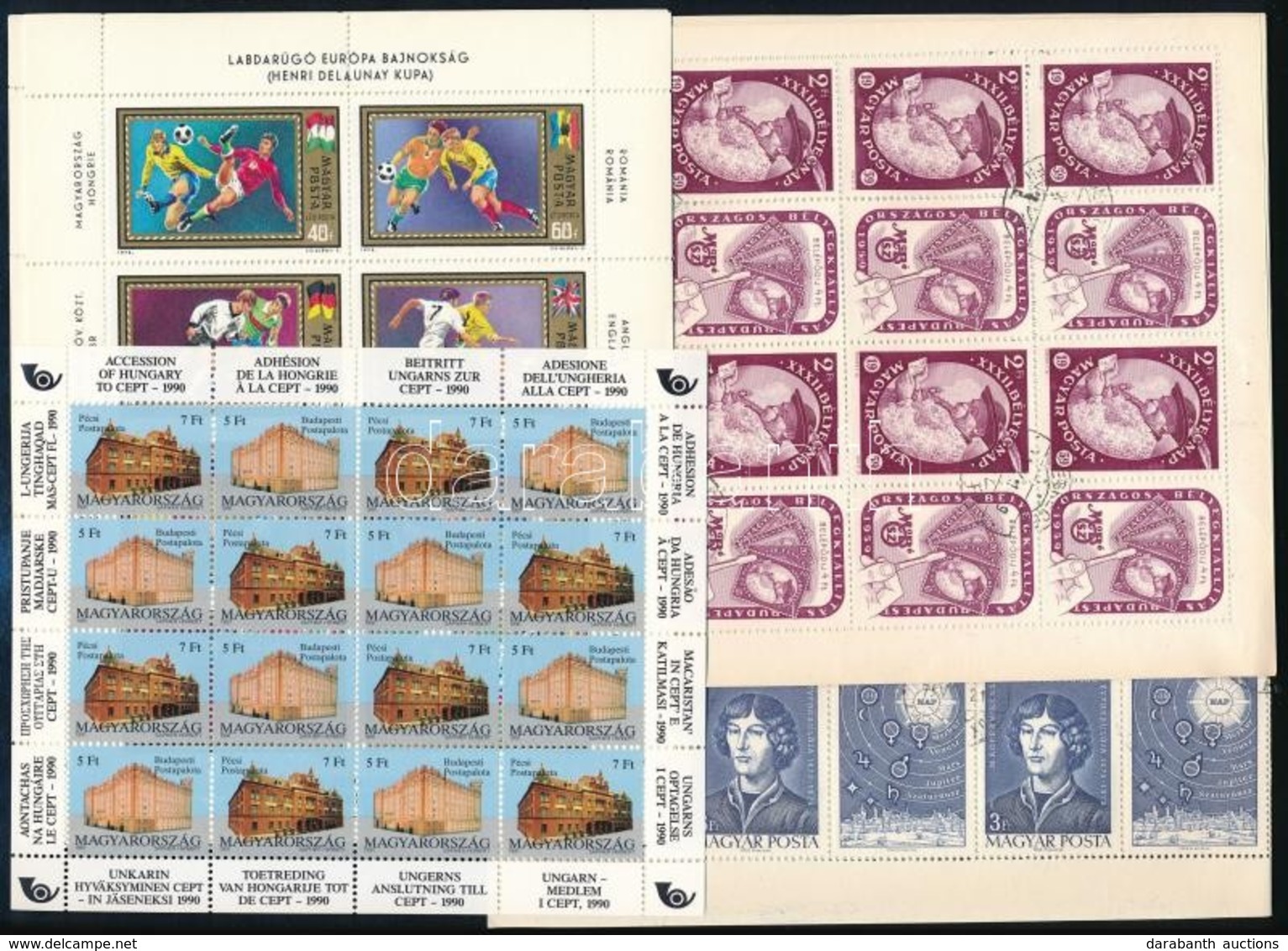 ** O 1959-1991 10 Db Komplett Kisív, ív, 4 Klf, Közte Kopernikusz Hajtott ív, CEPT Csatlakozás - Other & Unclassified