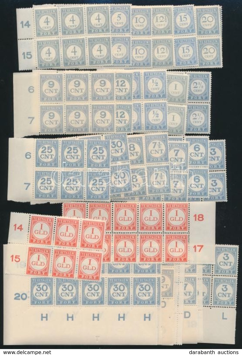 ** Hollandia 1912-1938 Több Példányos Portó Tétel / Postage Due Multiple Lot (~Mi EUR 180.-) - Other & Unclassified