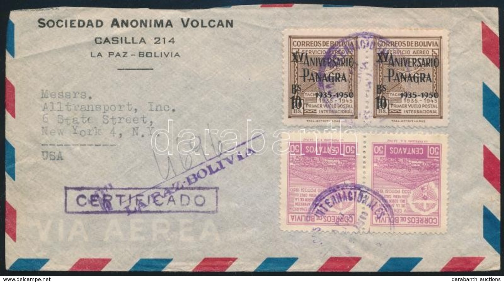 Bolívia 1951 - Andere & Zonder Classificatie