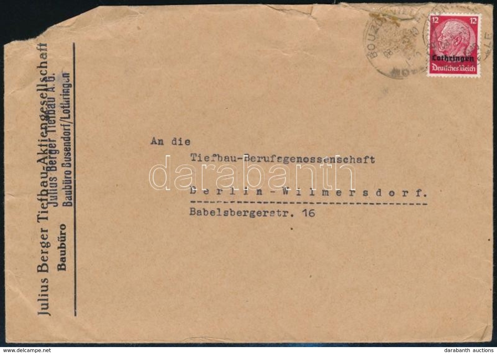 Német Megszállás A II. Világháború Alatt - Lotharingia 1940 - Andere & Zonder Classificatie