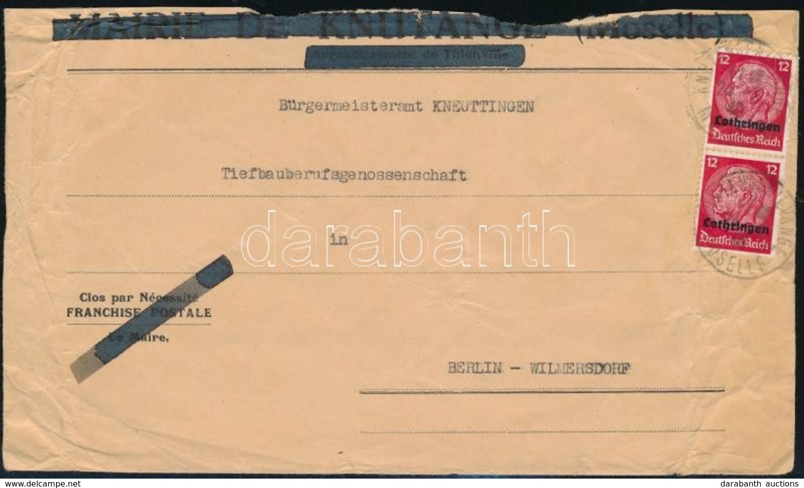 Német Megszállás A II. Világháború Alatt - Lotharingia 1940 - Other & Unclassified
