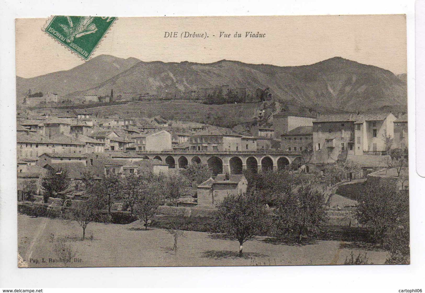 - CPA DIE (26) - Vue Du Viaduc 1923 - Edition L. Rambaud - - Die