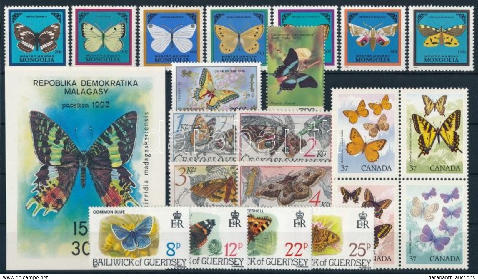 ** 1981-1994 Lepke Motívum 4 Sor + 1 Blokk + 2 önálló Bélyeg - Andere & Zonder Classificatie