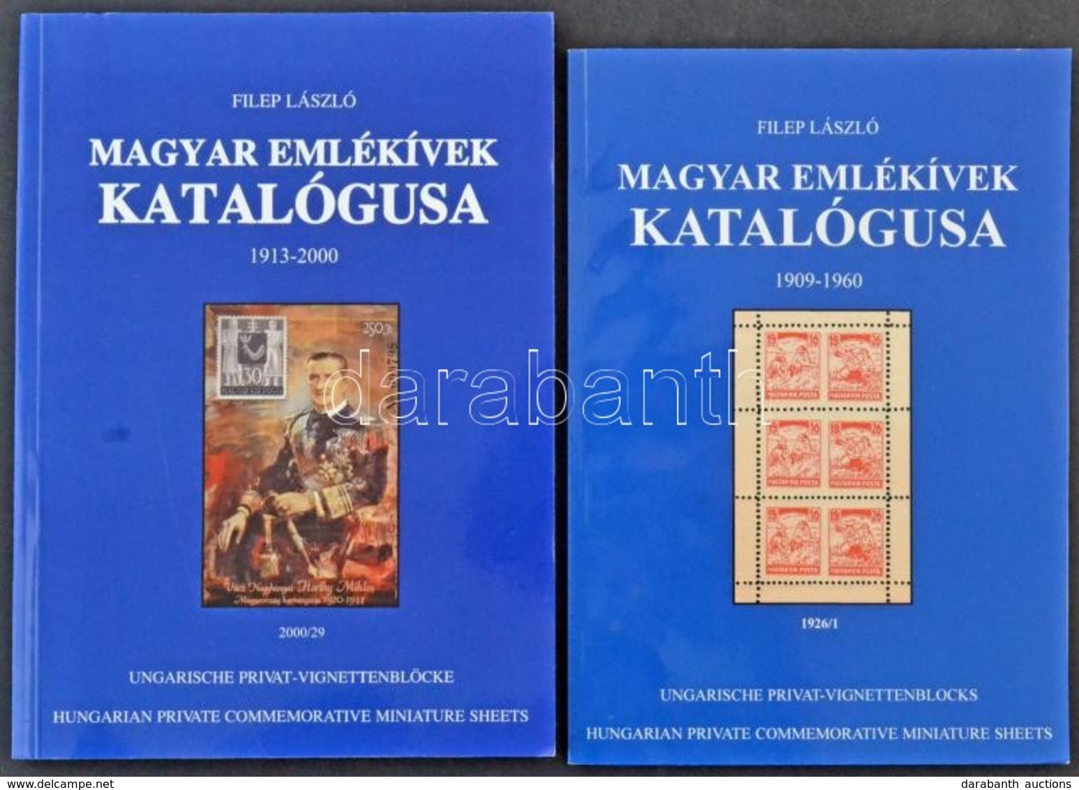 Filep László: Magyar Emlékívek Katalógusa 1909-1960 és Magyar Emlékívek Katalógusa 1913-2000 - Sonstige & Ohne Zuordnung