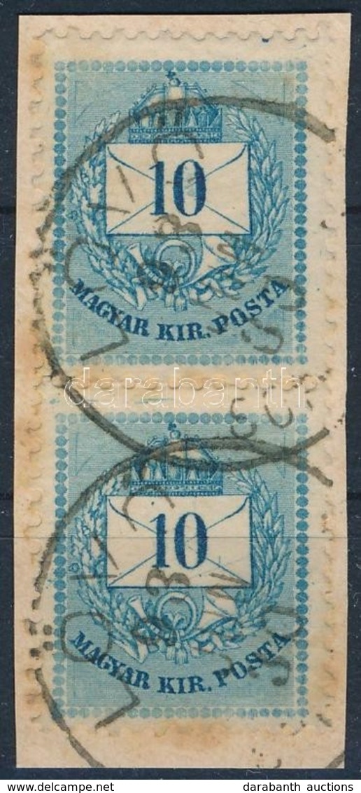 1881 10kr Függőleges  Pár Lemezhibákkal - Other & Unclassified