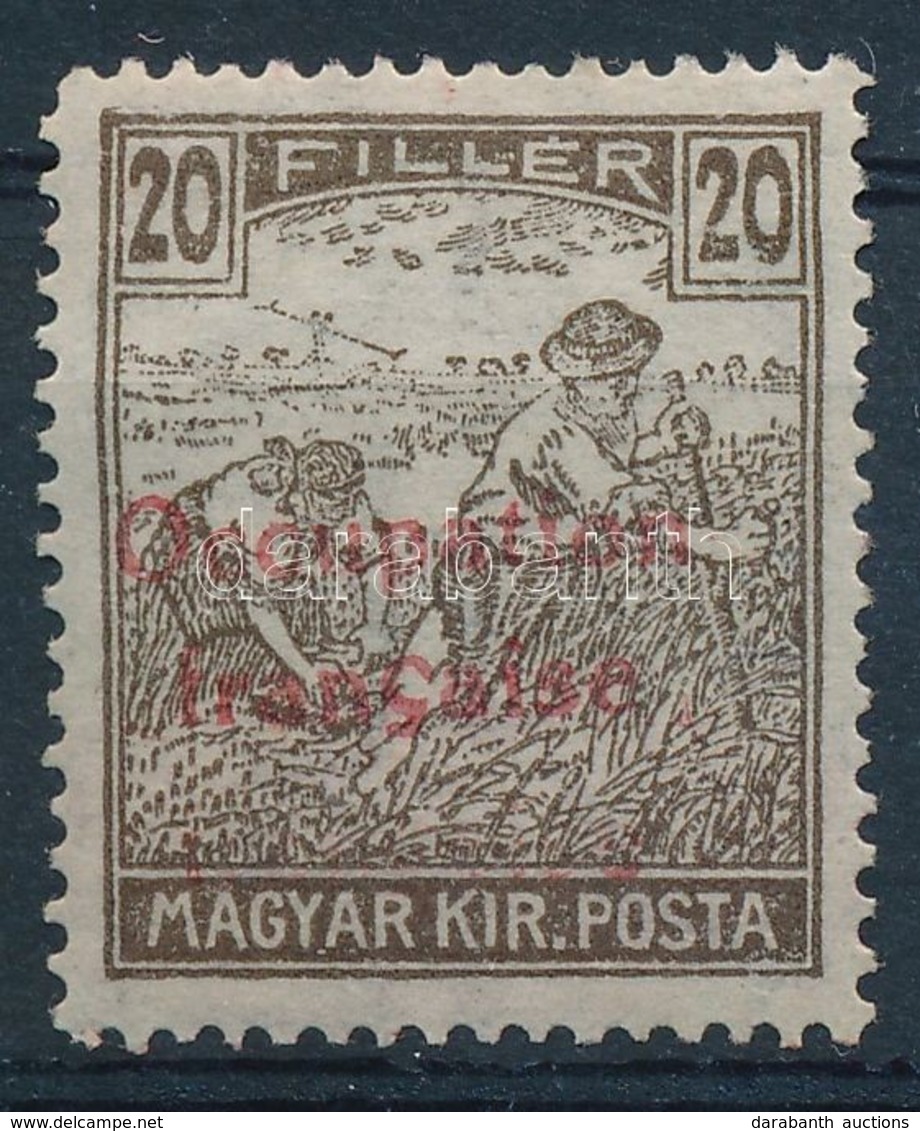 * Arad 1919 Arató 20f Hátoldali Piros Festékelkenődéssel, Bodor Garanciajelzéssel (9.000) - Other & Unclassified