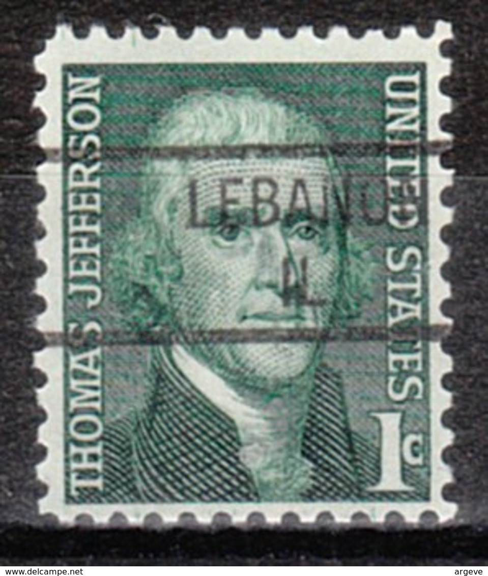 USA Precancel Vorausentwertung Preo, Locals Illinois, Lebanon 841 - Precancels