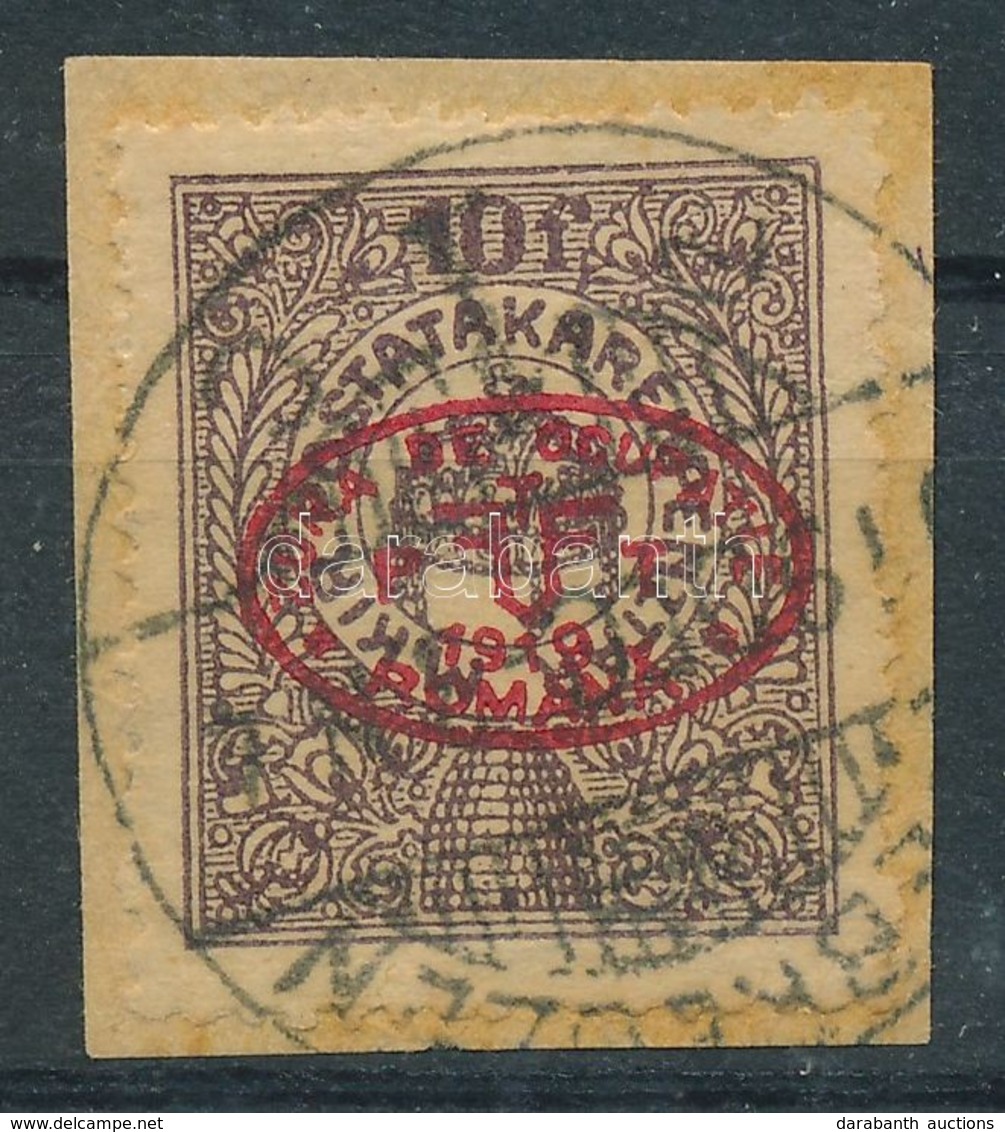 Debrecen 1919 Postatakarék 10f Piros Felülnyomással, Bodor Vizsgálójellel (15.000) - Andere & Zonder Classificatie