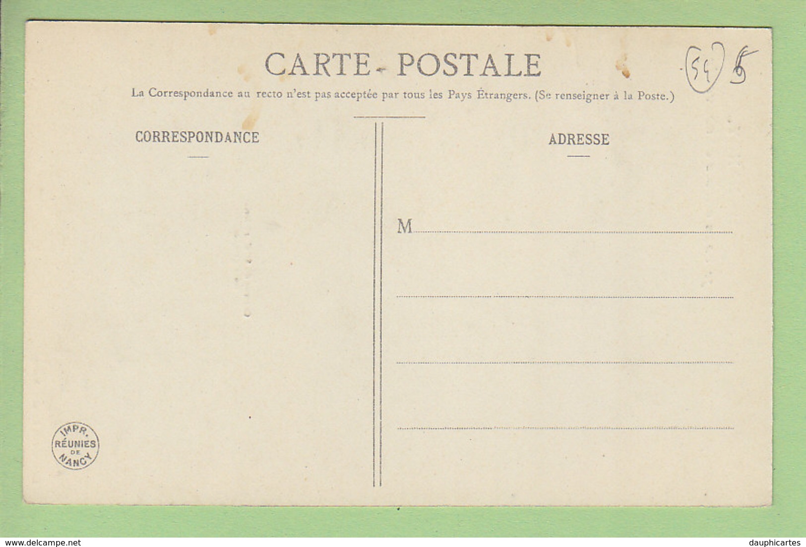 NANCY : Je Vous Envoie Ce Souvenir. Caserne Du 8e D'Artillerie Côté Gauche. 2 Scans. Edition Imprimeries Réunies - Nancy