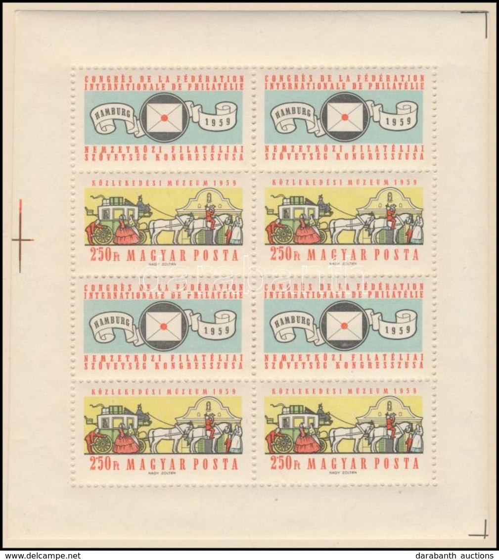 ** 1959 FIP Kisív ,,folt A Kontyban' Tévnyomattal - Other & Unclassified