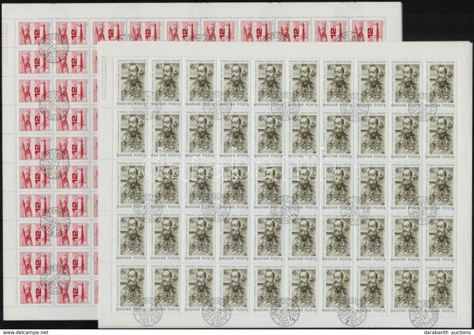 O 1987-1988 Orvosok I. Teljes ívsor (50 Sor) + Repüléstörténet Teljes ívsor (100 Sor) (20.000) - Other & Unclassified