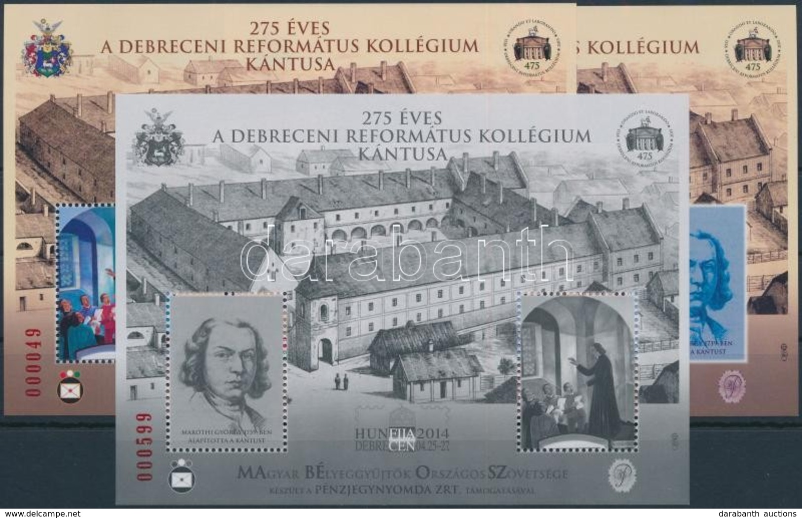 ** 2014 275 éves A Debreceni Református Kollégium Kántusa - HUNFILA Debrecen Bélyegkiállítás Fogazott és Vágott Emlékívp - Other & Unclassified