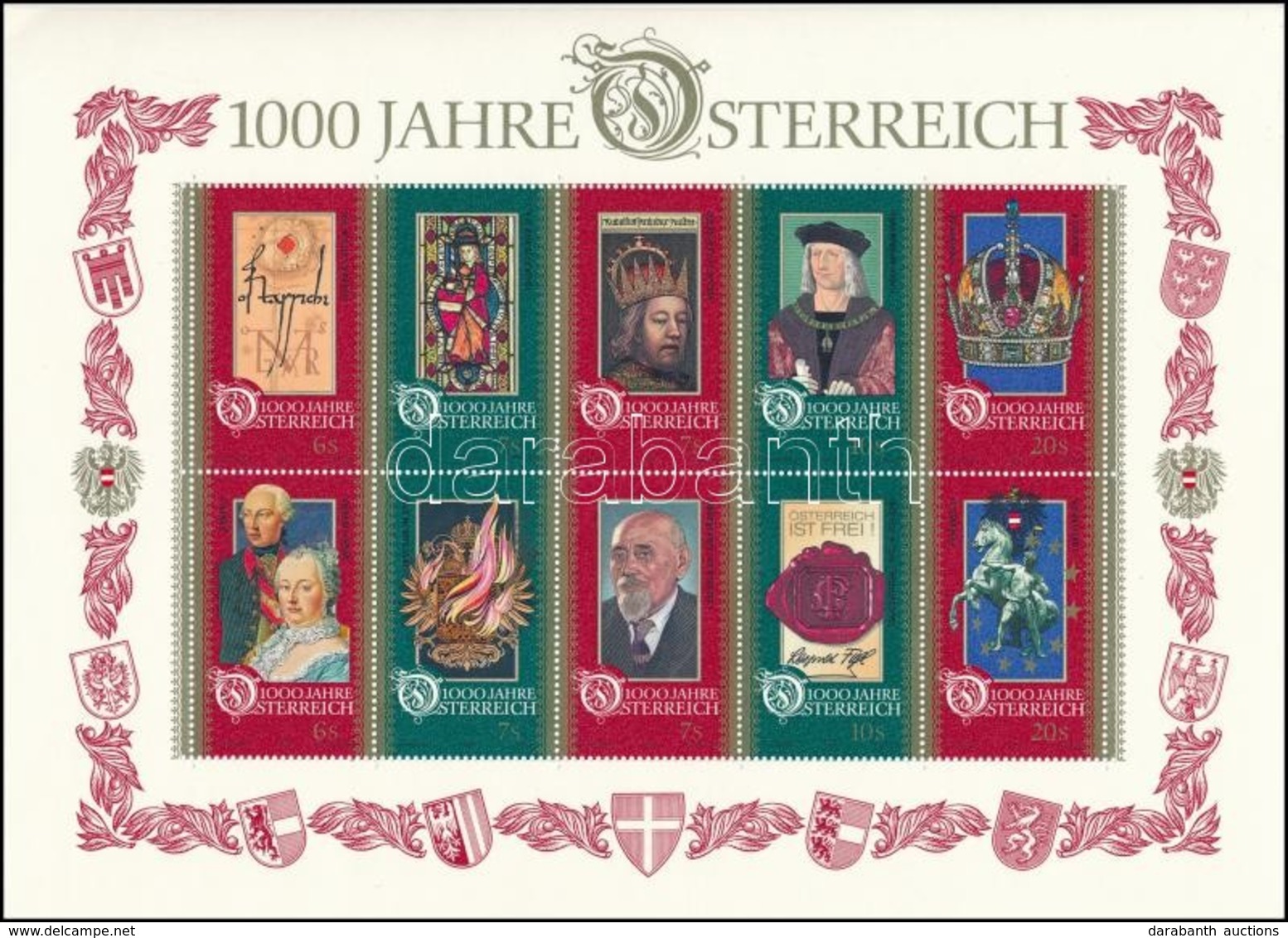 ** 1996 1000 éves Ausztria Blokk,
Austria Block
Mi 12 - Other & Unclassified