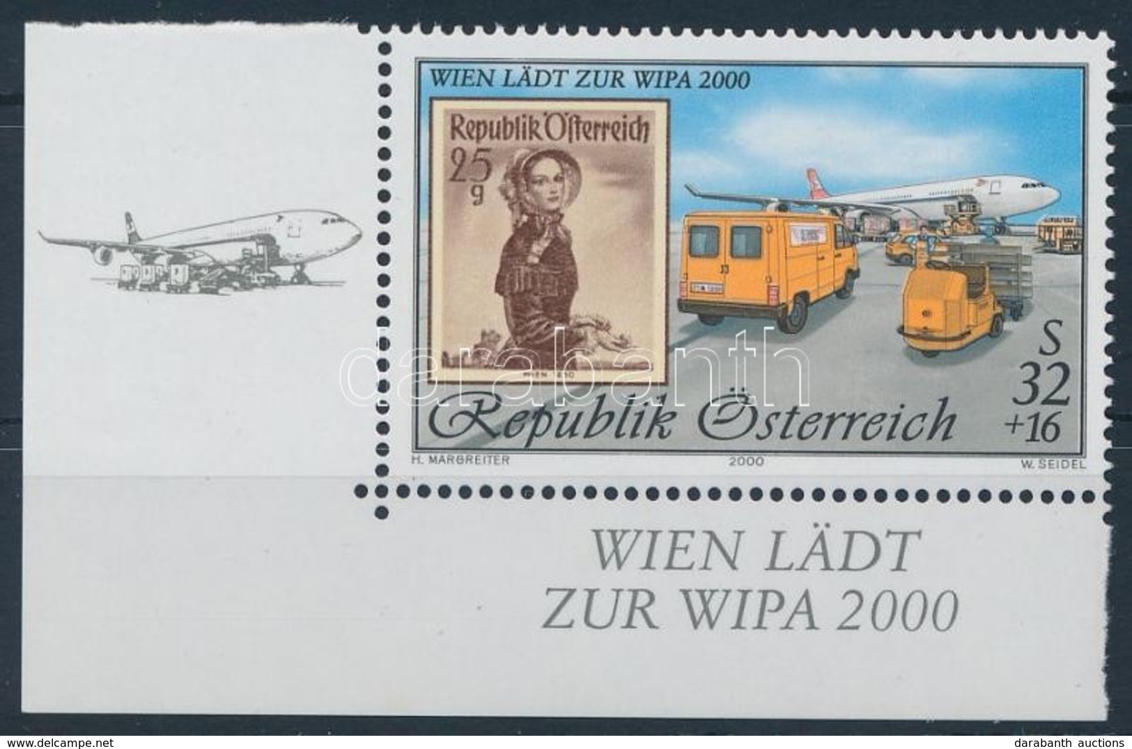 ** 1999 WIPA 2000, Bécs ívsarki Bélyeg,
WIPA 2000, Vienna Corner Stamp
Mi 2292 II - Autres & Non Classés