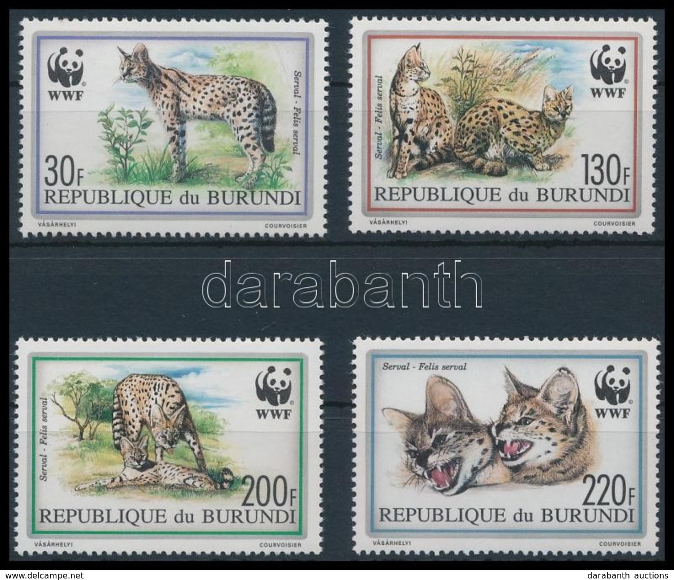 ** 1992 WWF: Szervál Sor,
WWF: Serval Set
Mi 1758-1761 - Andere & Zonder Classificatie