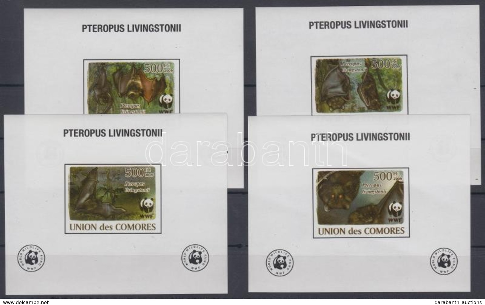 ** 2009 WWF Denevér Sor Blokk Formátumban Mi 2212-2215 - Other & Unclassified