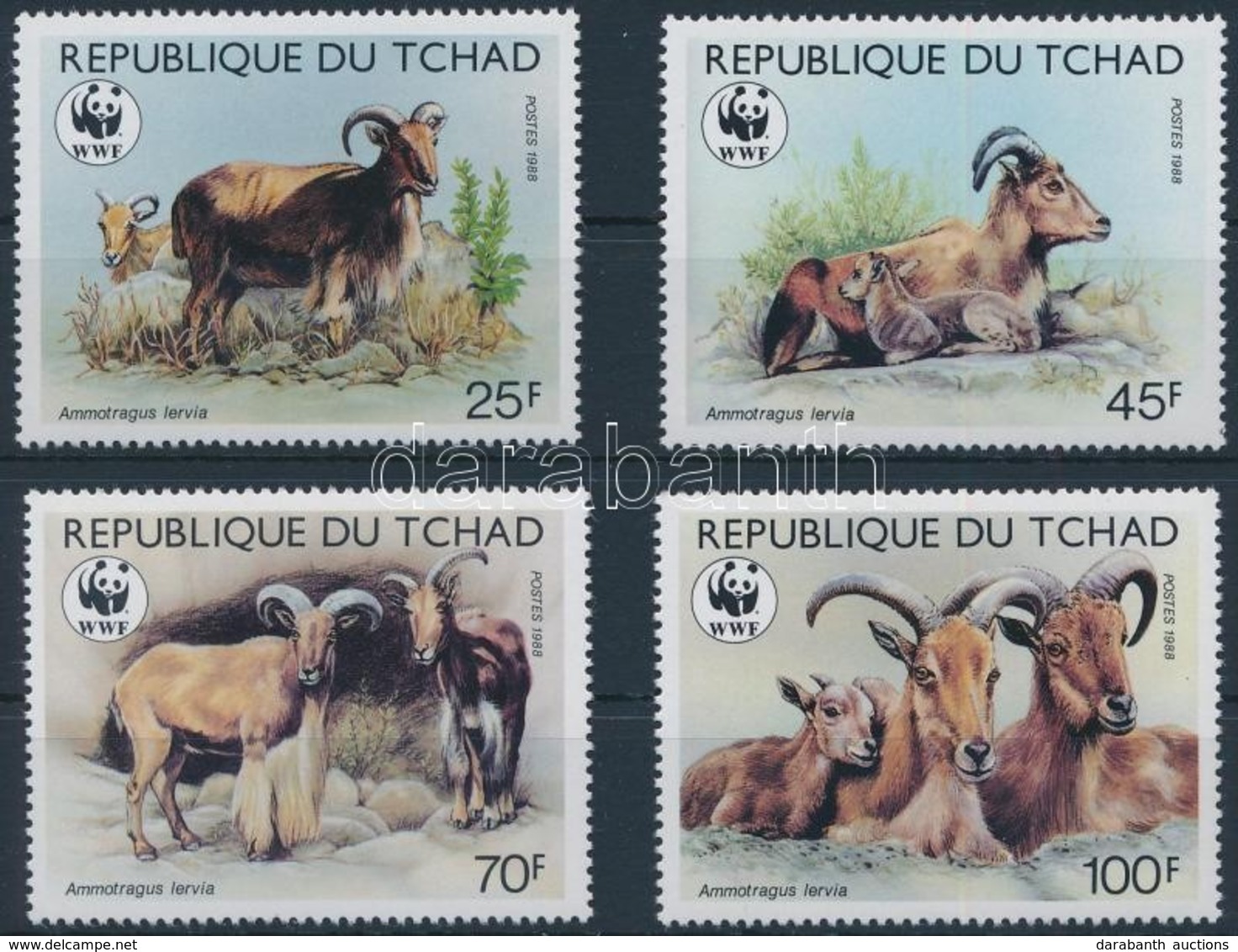 ** 1988 WWF Barbary Juh Sor,
WWF Barbary Sheep Set
Mi 1171-1174 - Other & Unclassified