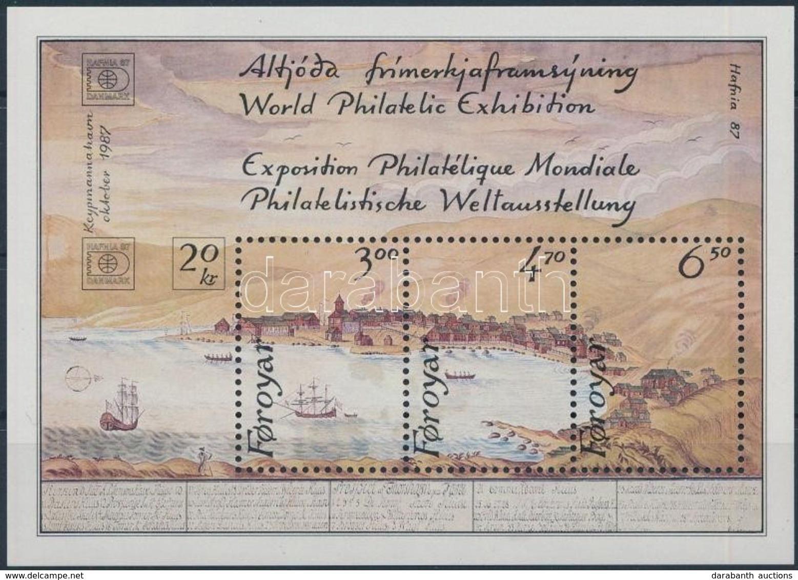 ** 1986 Bélyegkiállítás Blokk,
Stamp Exhibition Block
Mi 2 - Other & Unclassified