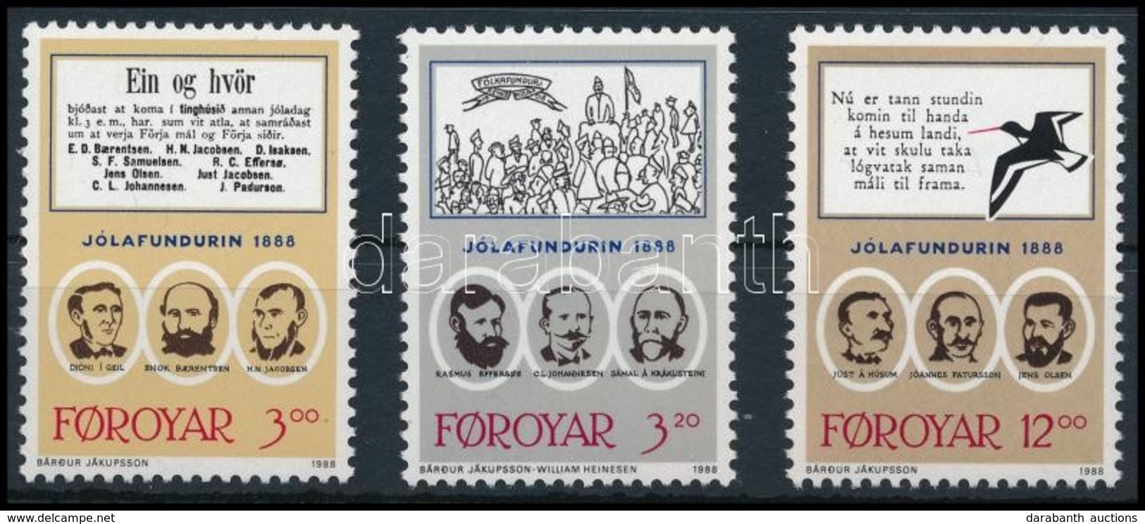 ** 1988 Karácsonyi Találkozók Sor,
Christmas Meetings Set
Mi 172-174 - Other & Unclassified