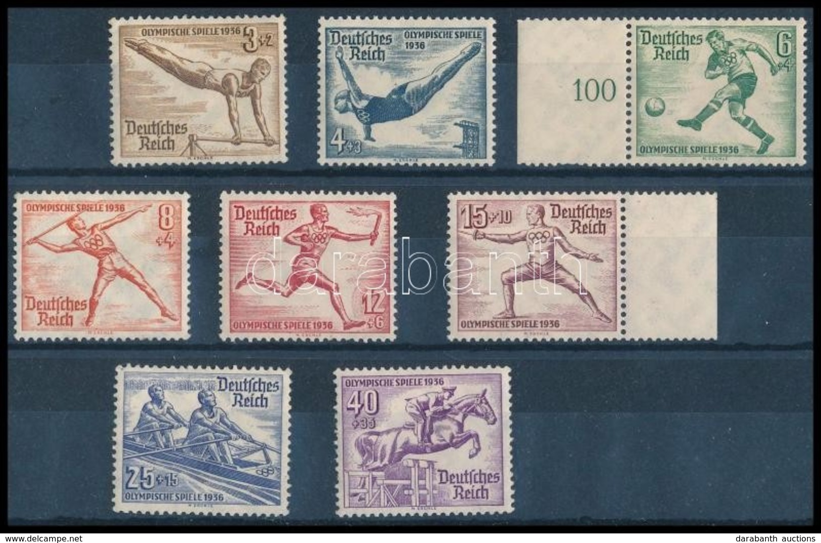 ** 1936 Berlini Olimpia Sor Mi 609-616 (Mi EUR 140.-) - Andere & Zonder Classificatie