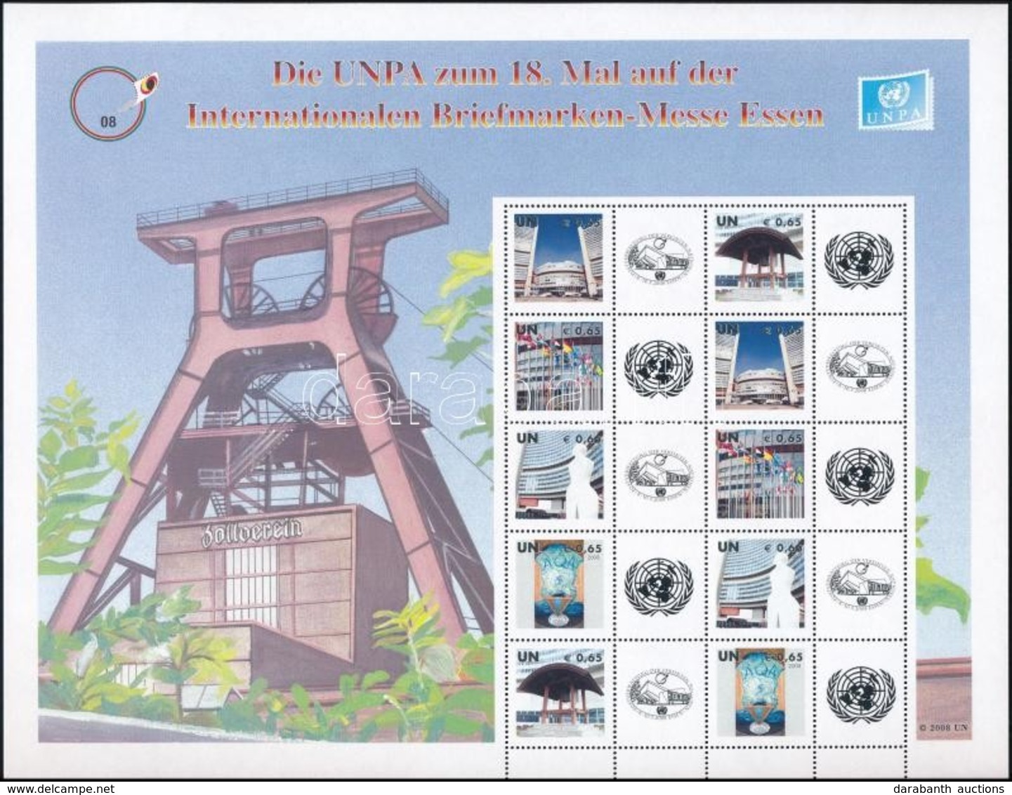 ** 2008 Üdvözlőbélyeg Teljes ív Mi 538-542 - Autres & Non Classés