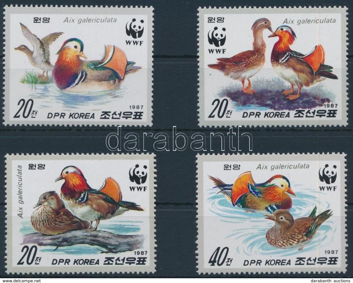 ** 1987 WWF Mandarin Kacsa Sor,
WWF Mandarin Duck Set
Mi 2865-2868 - Andere & Zonder Classificatie