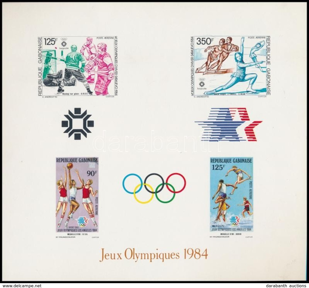 ** 1984 Olimpiai érmesek De Lux Blokk - Autres & Non Classés
