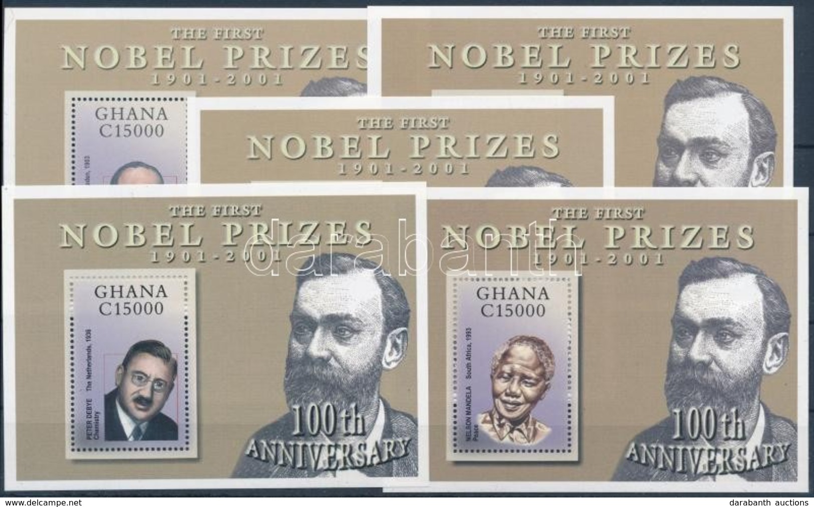 ** 2002 100 éves A Nobel-díj Kisívsor+blokksor HUNGARIKA (Oláh György Vegyész) Mi 3373-3390+424-428 - Andere & Zonder Classificatie