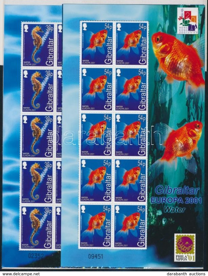 ** 2001 Európa: Vízi élőlények Kisív Sor Mi 962-965 - Other & Unclassified