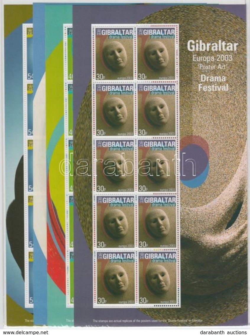 ** 2003 Európa: Plakátművészet Kisív Sor Mi 1032-1035 - Autres & Non Classés