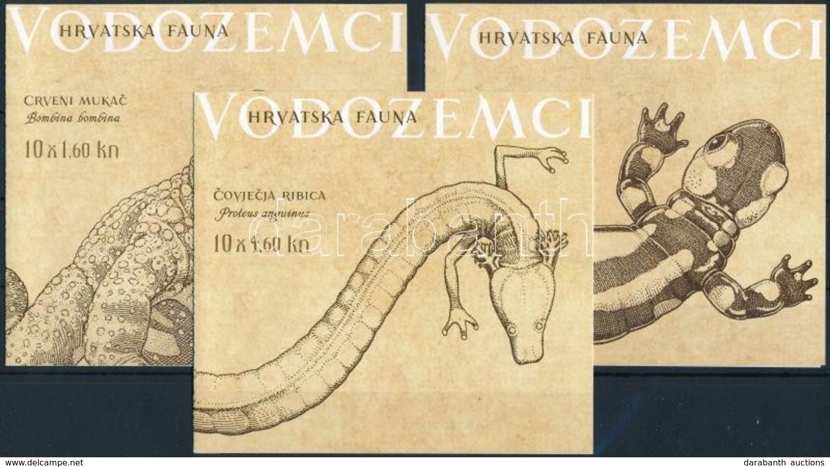 ** 2013 Kétéltű Bélyegfüzet Sor,
Amphibia Stamp Booklet Set
Mi 1073-1075 - Andere & Zonder Classificatie