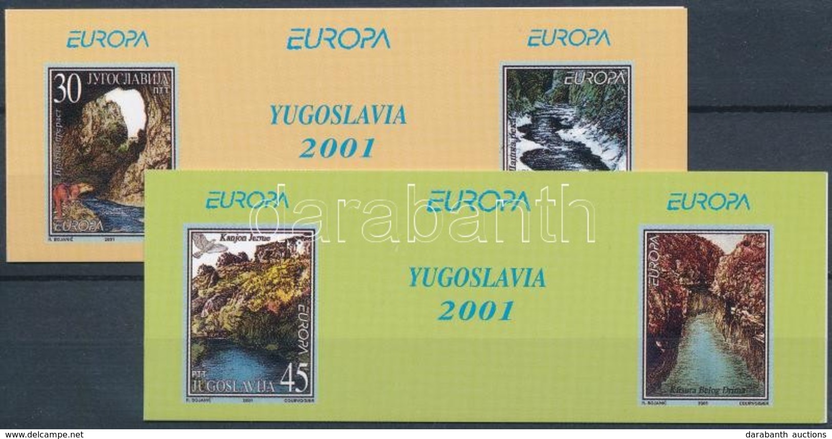 ** 2001 Europa CEPT, Éltető Víz 2 Db Klf Bélyegfüzet Mi 3031-3032 - Andere & Zonder Classificatie
