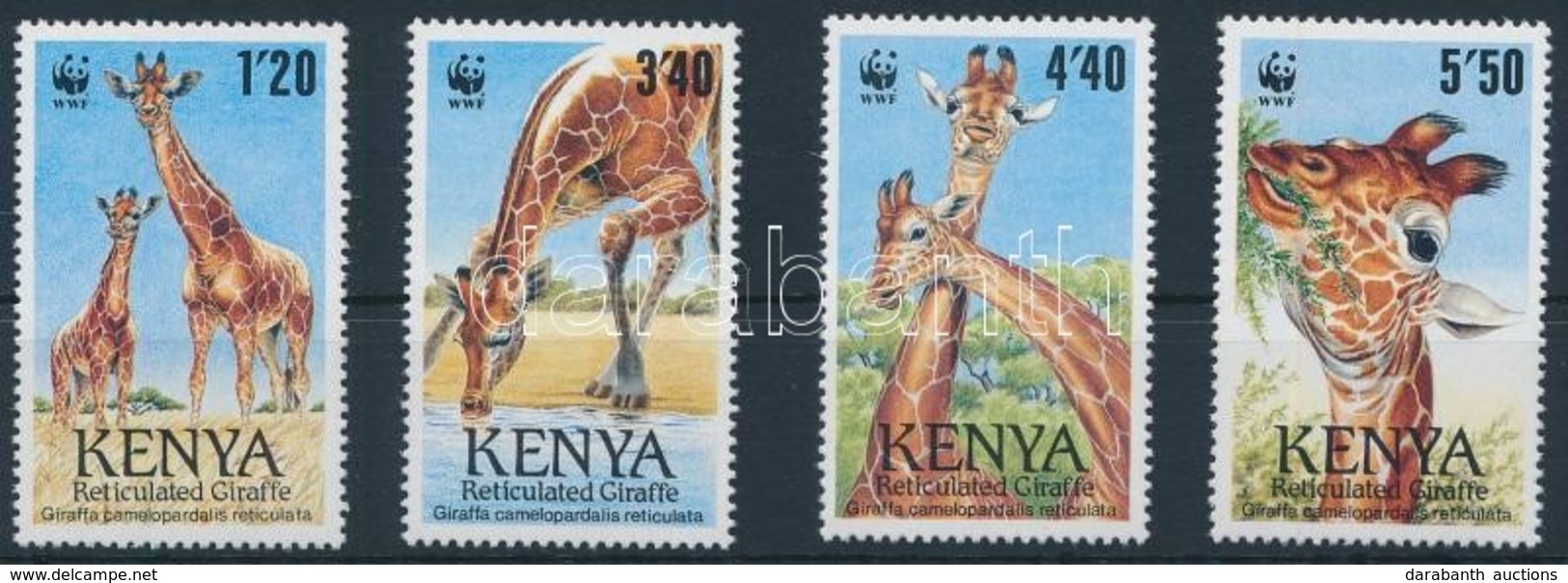 ** 1989 WWF Zsiráfok Sor,
WWF Giraffes Set
Mi 481-484 - Other & Unclassified