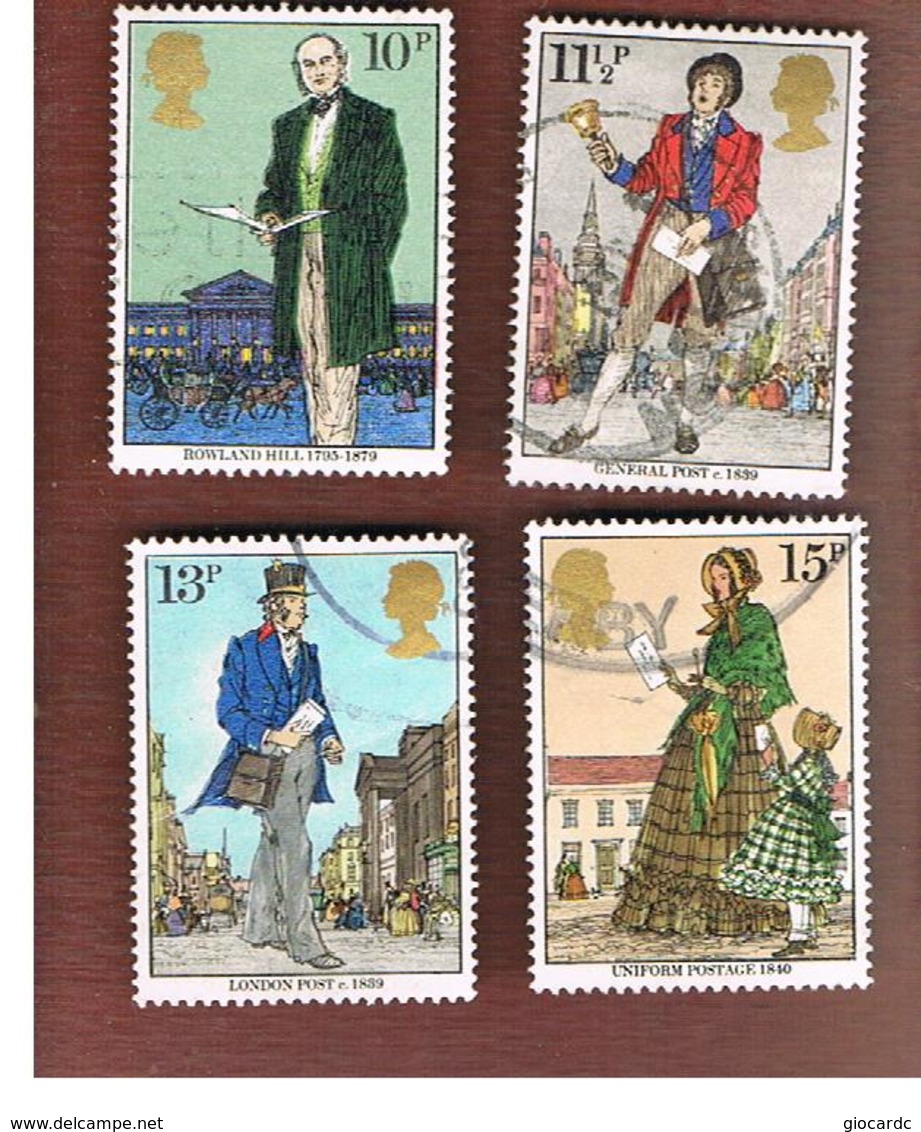 GRAN BRETAGNA (UNITED KINGDOM) -  SG 1095.1098 -  1979 SIR R. HILL CENTENARY (COMPLET SET OF 4)- USED - Usati