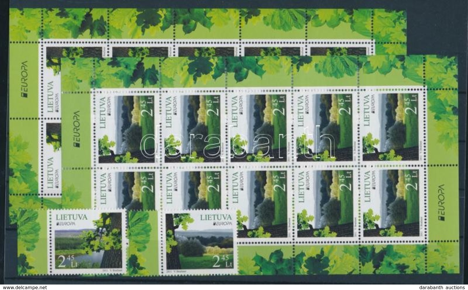 ** 2011 Europa CEPT Erdők Sor + Kisívpár Mi 1063-1064 - Autres & Non Classés