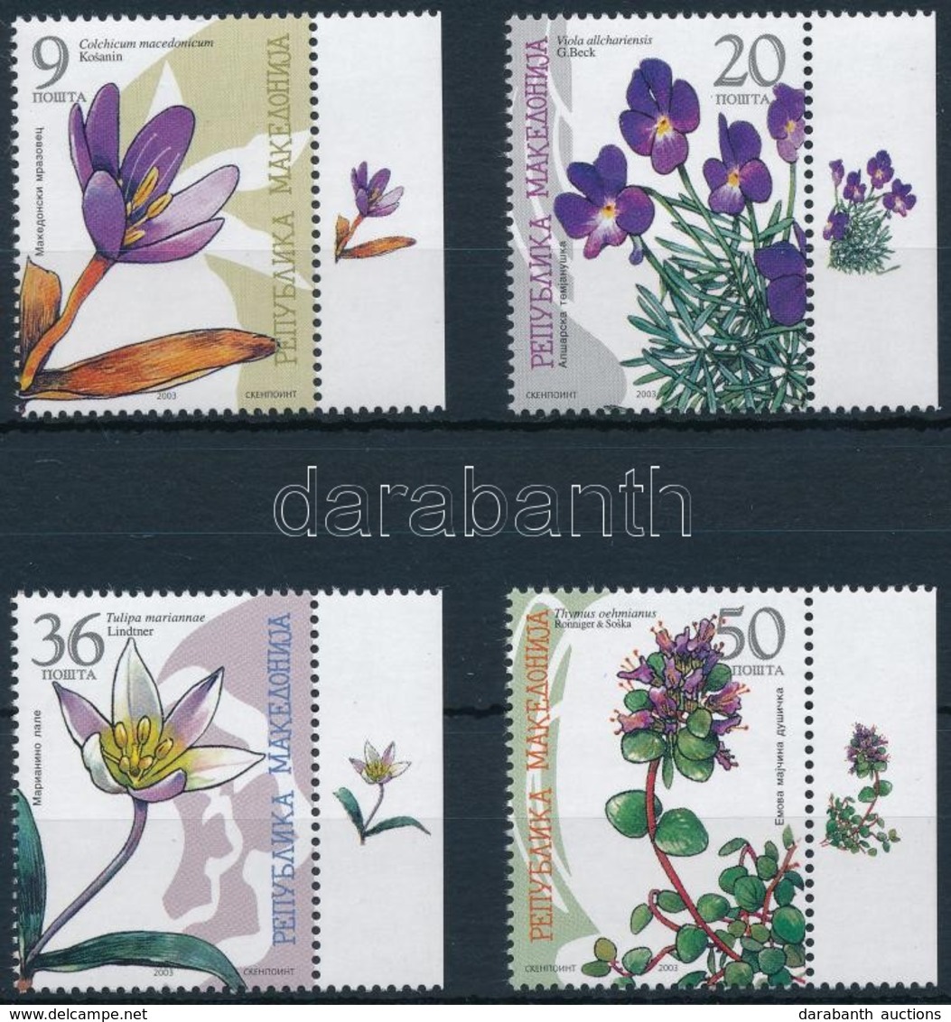 ** 2003 Virág ívszéli Sor,
Flower Margin Set
Mi 292-295 - Other & Unclassified