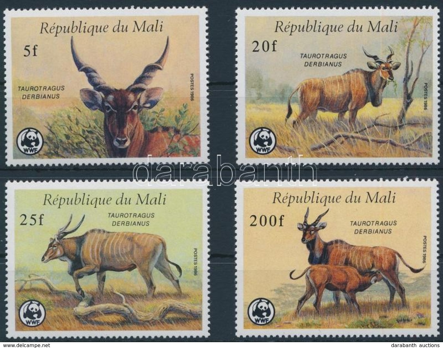 ** 1986 WWF Jávorantilop Sor,
WWF Elk Set
Mi 1731-1734 - Andere & Zonder Classificatie
