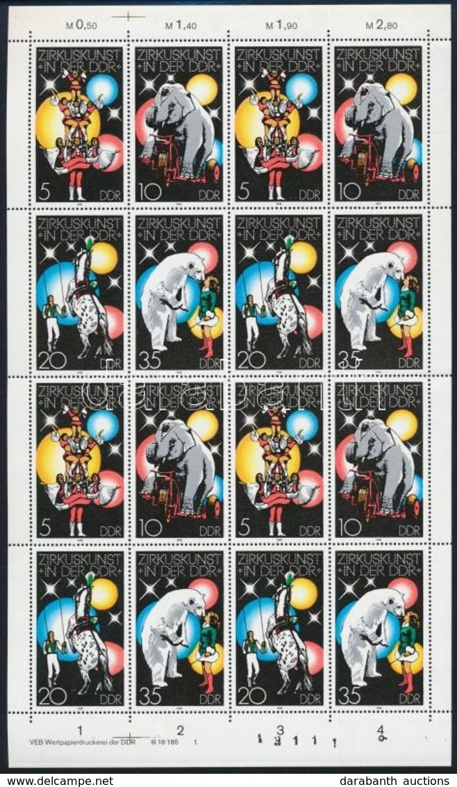 ** 1978 Cirkusz Kisív,
Circus Mini Sheet
Mi 2364-2367 - Otros & Sin Clasificación