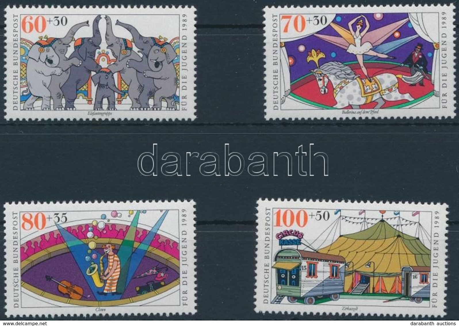 ** 1989 Cirkusz Sor,
Circus Set
Mi 1411-1414 - Autres & Non Classés