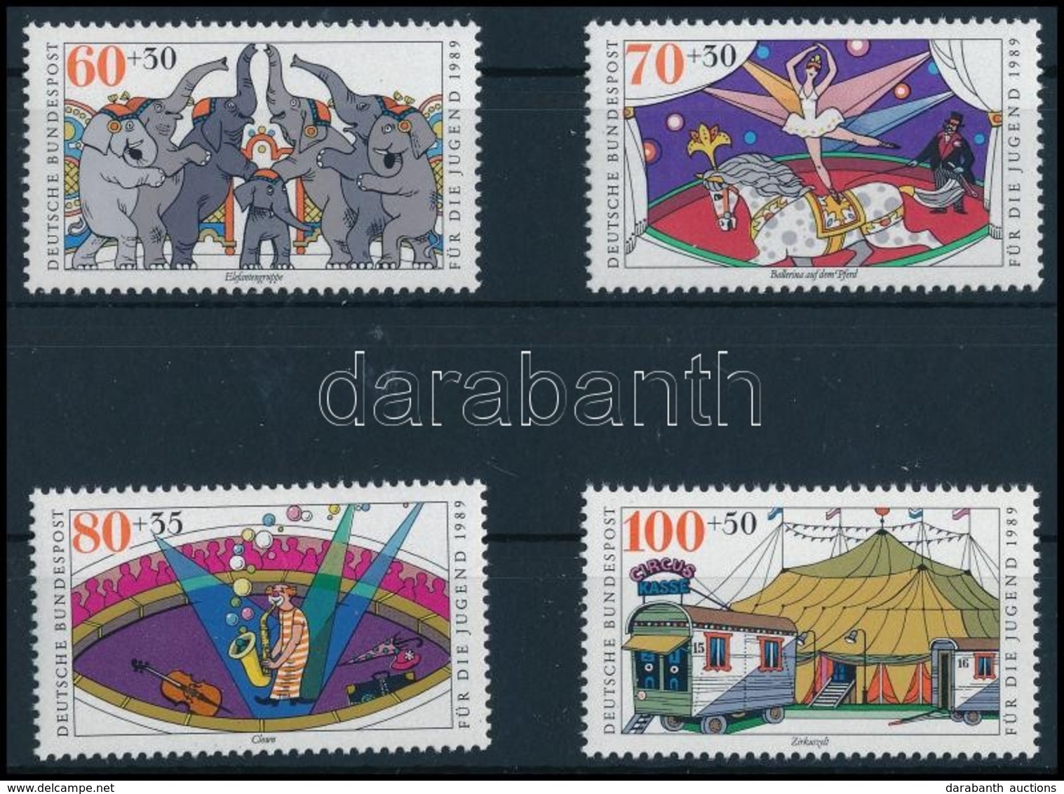 ** 1989 Cirkusz Sor,
Circus Set
Mi 1411-1414 - Other & Unclassified