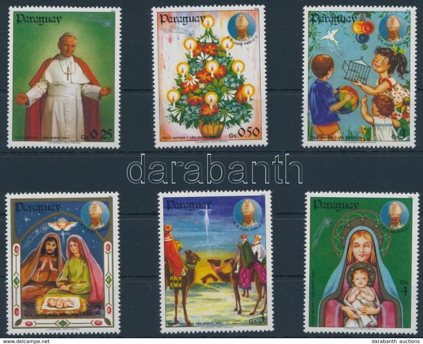 ** 1984 Karácsony Sor + Kisív,
Christmas Set + Mini Sheet
Mi 3726-3731 + Mi 3732 - Other & Unclassified