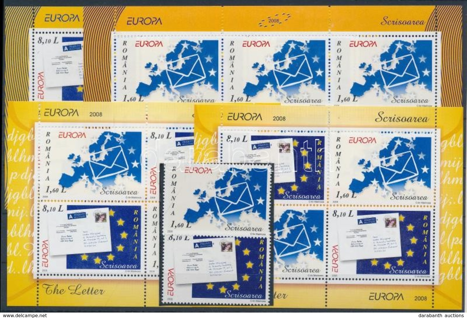 ** 2008 Europa CEPT: A Levél Sor + Kisív Pár  Mi 6294-6295 + Blokk Pár Mi 425 I-II - Andere & Zonder Classificatie