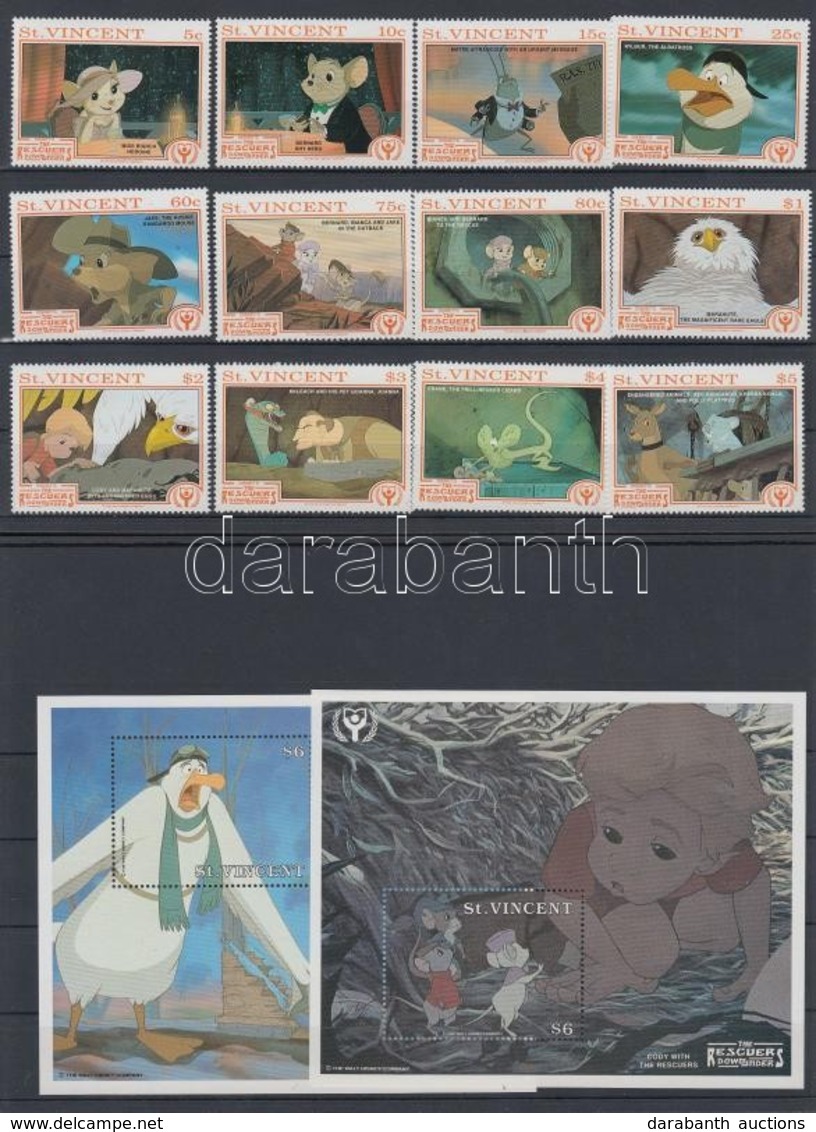 ** St. Vincent 1991 Walt Disney Sor Mi 1845-1856 + Blokksor 189-192 - Other & Unclassified