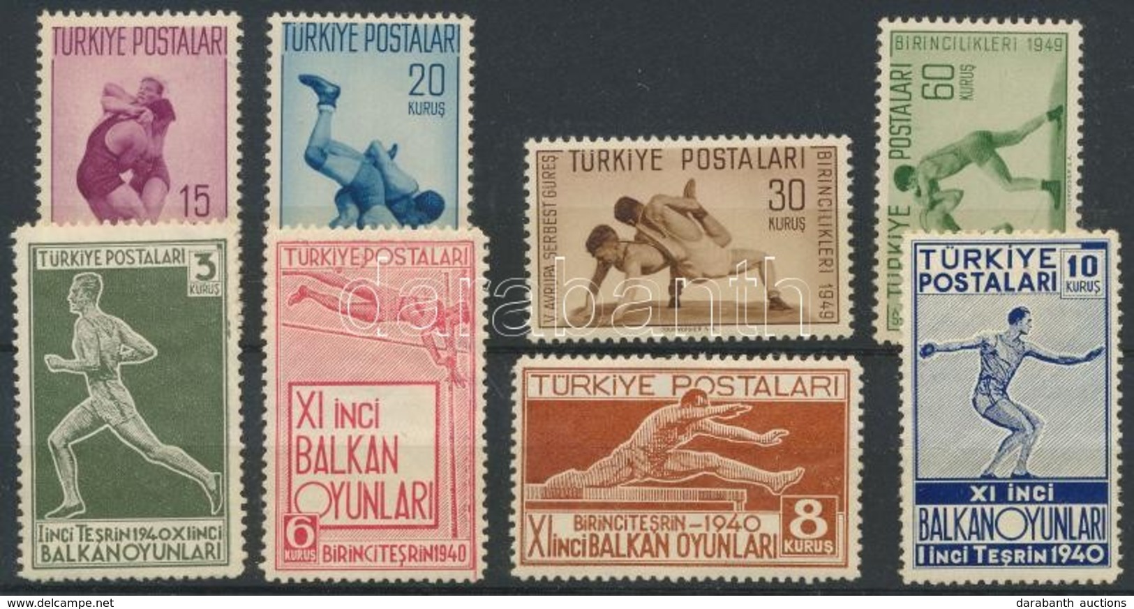 ** 1940-1949 2 Sport Sor Mi 1090-1093 + 1231-1234 - Autres & Non Classés