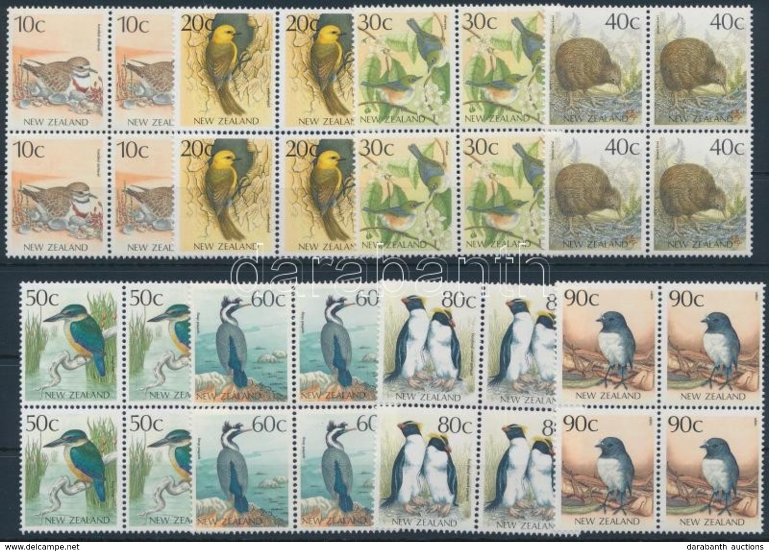 ** 1988 Madarak Sor Négyestömbökben,
Birds Set In Blocks Of 4
Mi 1048-1055 - Autres & Non Classés