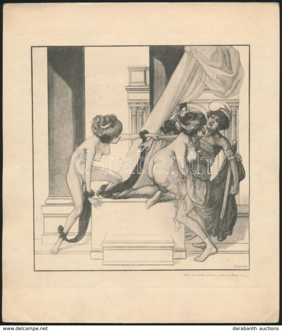 Franz Von Bayros (1866-1924): Vous N'en Trouvel Rien. Heliogravúr, Papír, Jelzés Nélkül, 16,5×16 Cm - Andere & Zonder Classificatie