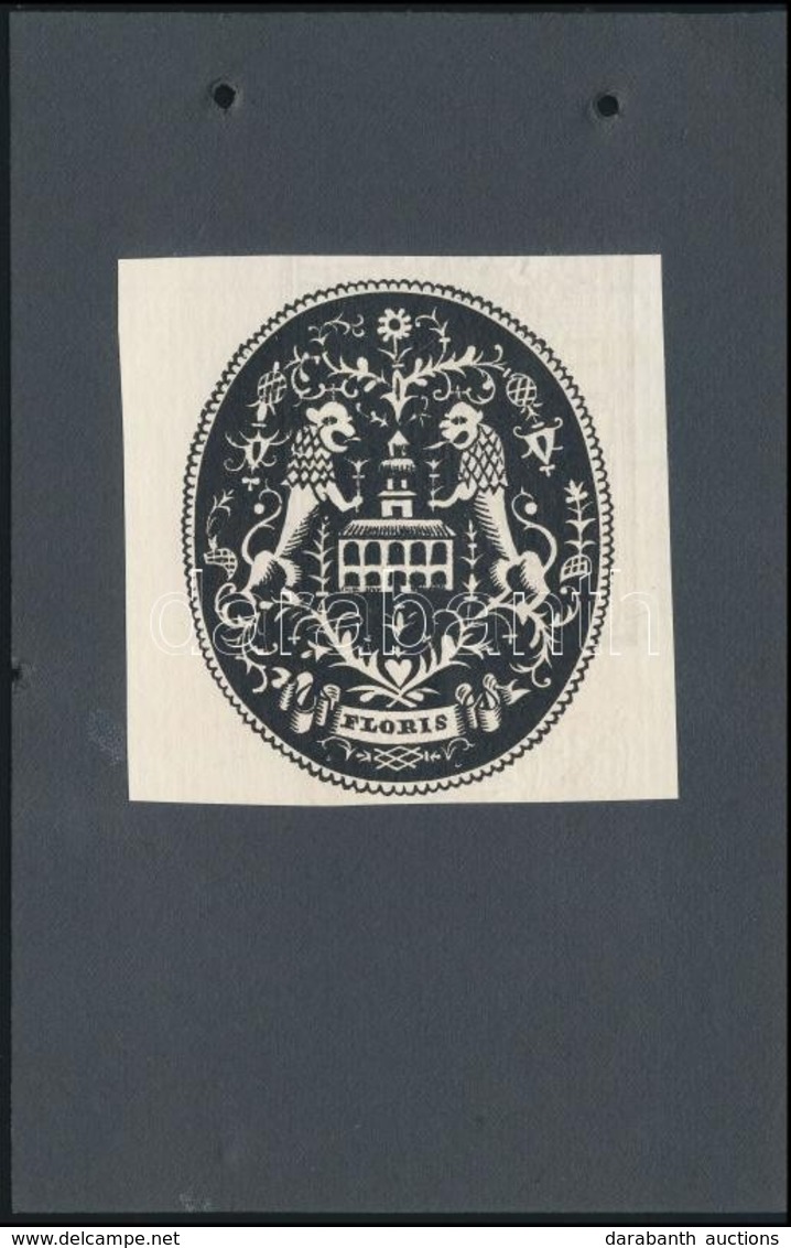 Kozma Lajos (1884-1948): Floris Bonbon Csomagterv Fametszet, Papír, 9x9 Cm - Andere & Zonder Classificatie