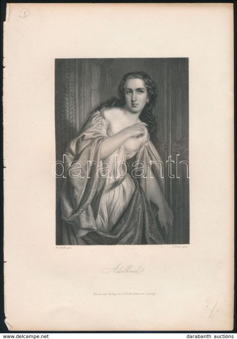 1864 3 Db Acélmetszet A Goethe Galériából. 12x17 Cm - Prenten & Gravure