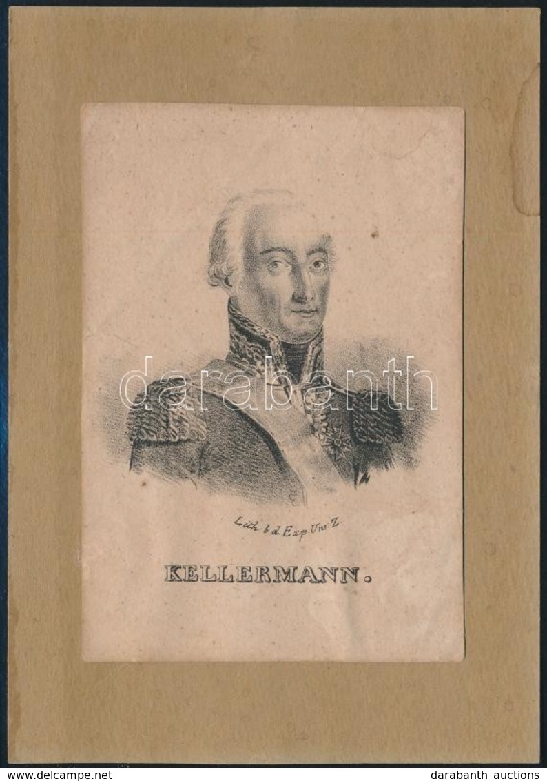 François Christophe Kellermann Francia Tábornok (1735-1820) Litográfia 9x14 Cm - Estampes & Gravures